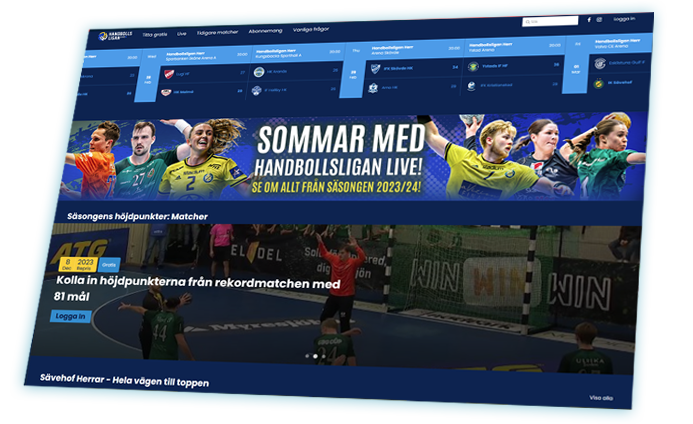 NEW_image of the Handbollsligan Live website